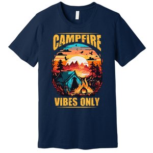 Life Is Better At The Campfire Funny Camper Camp Camping Premium T-Shirt