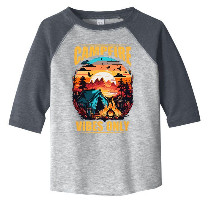 Life Is Better At The Campfire Funny Camper Camp Camping Toddler Fine Jersey T-Shirt