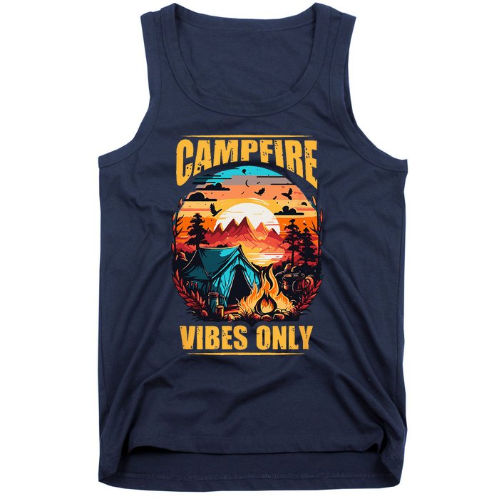 Life Is Better At The Campfire Funny Camper Camp Camping Tank Top