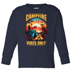 Life Is Better At The Campfire Funny Camper Camp Camping Toddler Long Sleeve Shirt