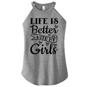 Life Is Better With My Proud Single Mom Funny Gift Women's Perfect Tri Rocker Tank