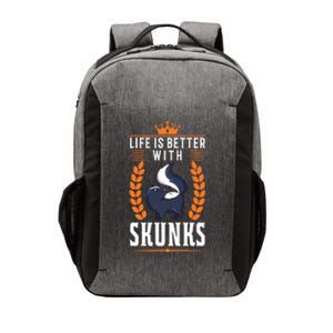 Life Is Better With Skunks Gift Vector Backpack