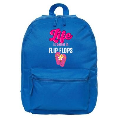 Life Is Better In Flip Flops Gift 16 in Basic Backpack