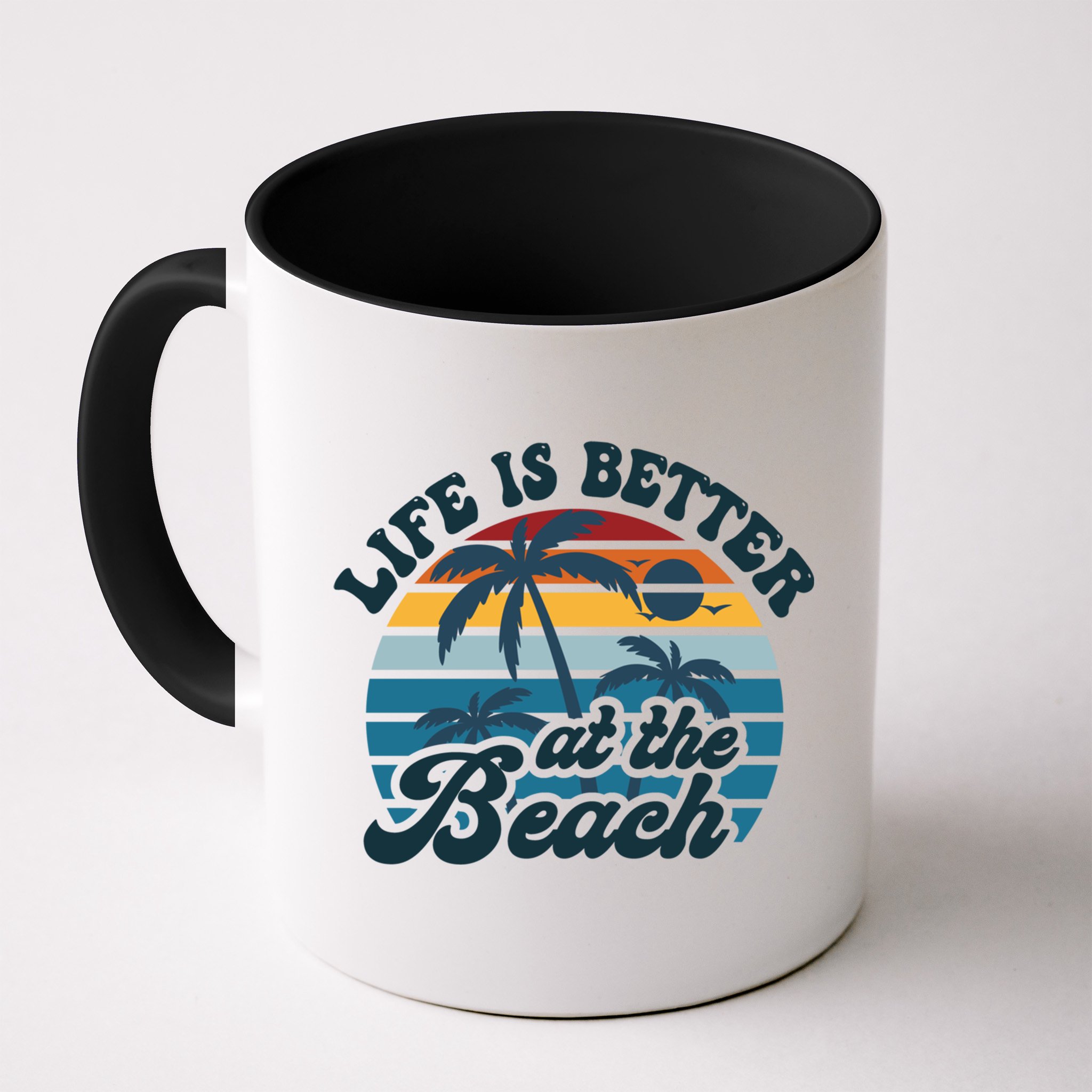 Life Is Better At The Beach Girls Trip Summer Vacation Retro Great Gift Mug