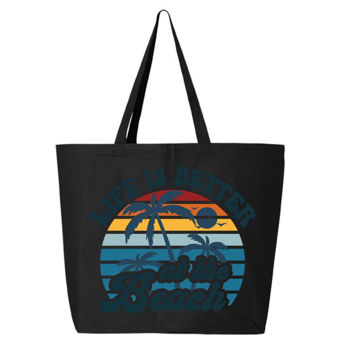 Life Is Better At The Beach Girls Trip Summer Vacation Retro Great Gift 25L Jumbo Tote