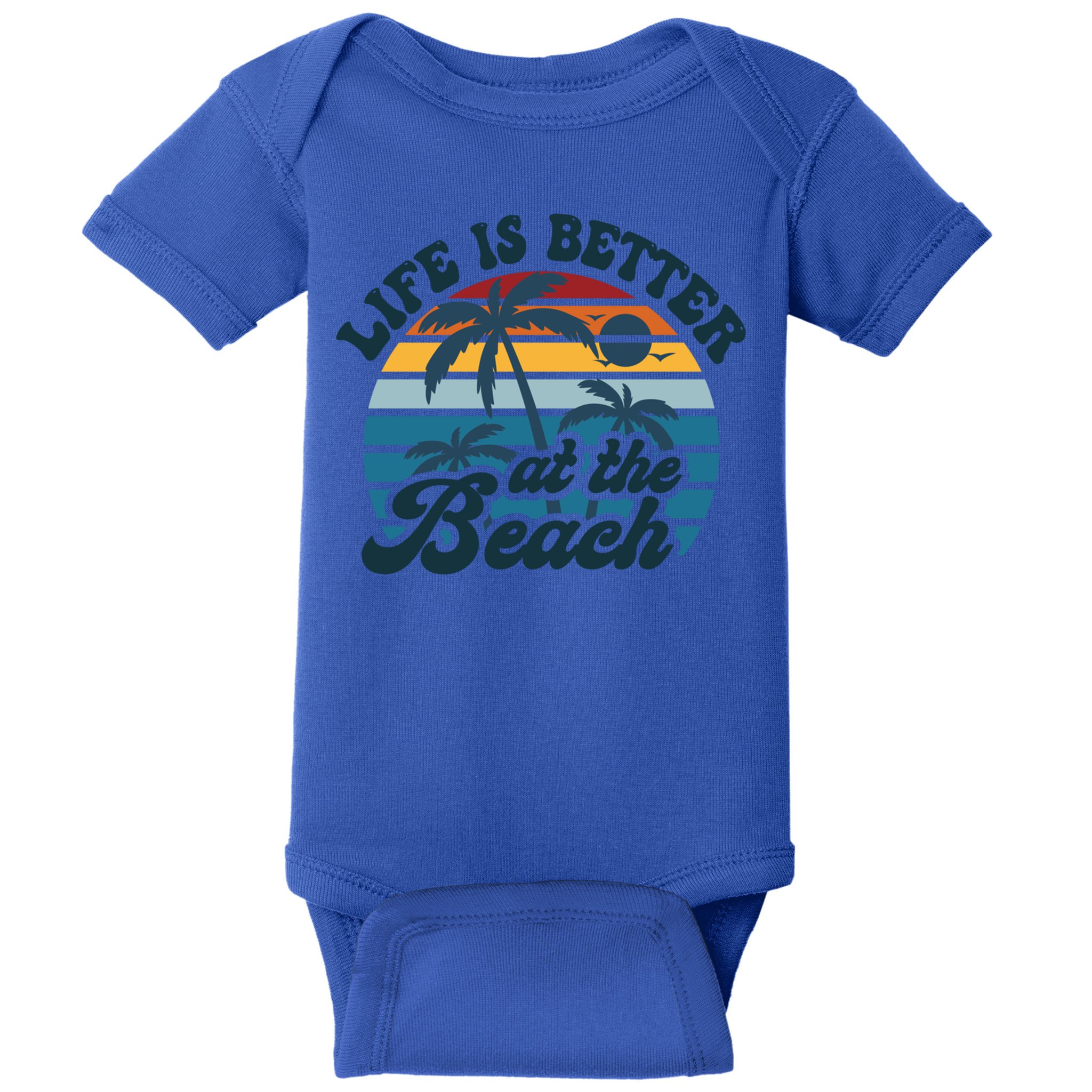 Life Is Better At The Beach Girls Trip Summer Vacation Retro Great Gift Baby Bodysuit