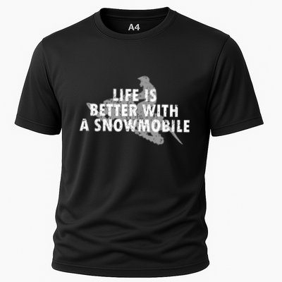 Life Is Better With A Snowmobile Lover Motor Sled Sledder Funny Gift Performance Shirt