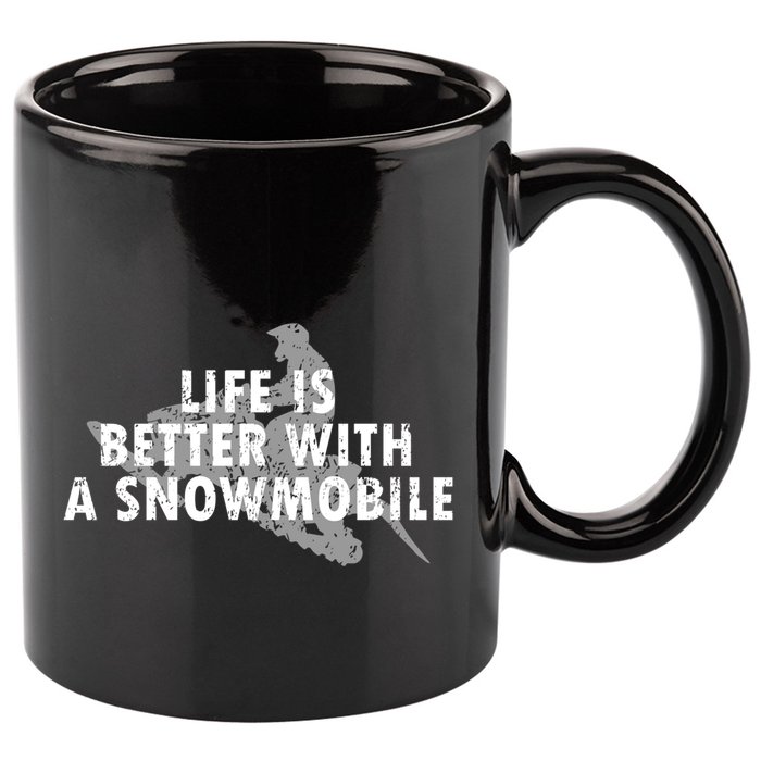 Life Is Better With A Snowmobile Lover Motor Sled Sledder Funny Gift 11oz C Handle Ceramic Mug