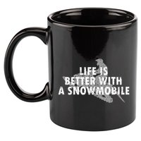 Life Is Better With A Snowmobile Lover Motor Sled Sledder Funny Gift 11oz C Handle Ceramic Mug