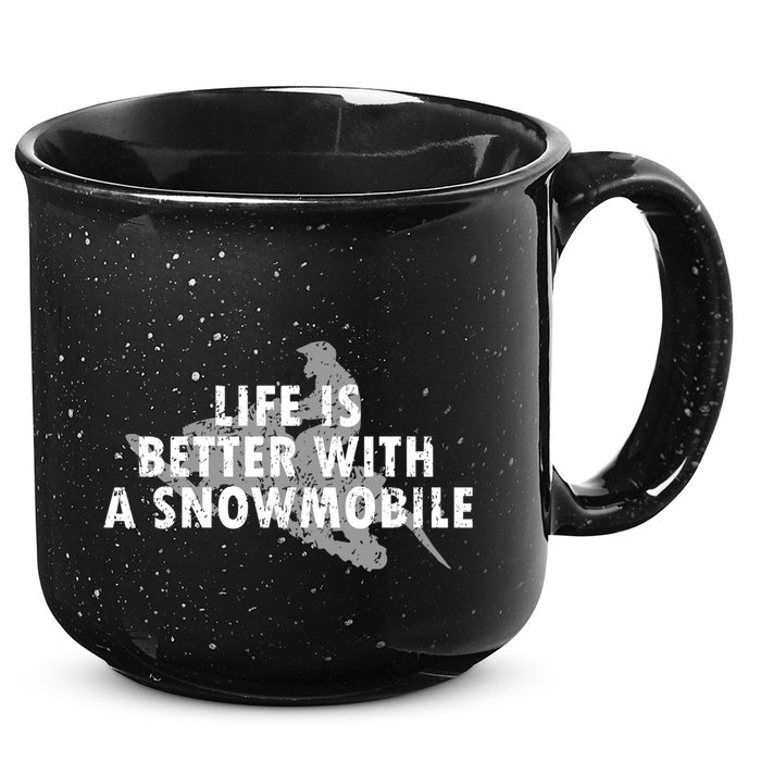 Life Is Better With A Snowmobile Lover Motor Sled Sledder Funny Gift 15oz Campfire Ceramic Mug
