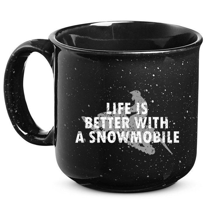 Life Is Better With A Snowmobile Lover Motor Sled Sledder Funny Gift 15oz Campfire Ceramic Mug