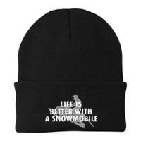 Life Is Better With A Snowmobile Lover Motor Sled Sledder Funny Gift Beanie