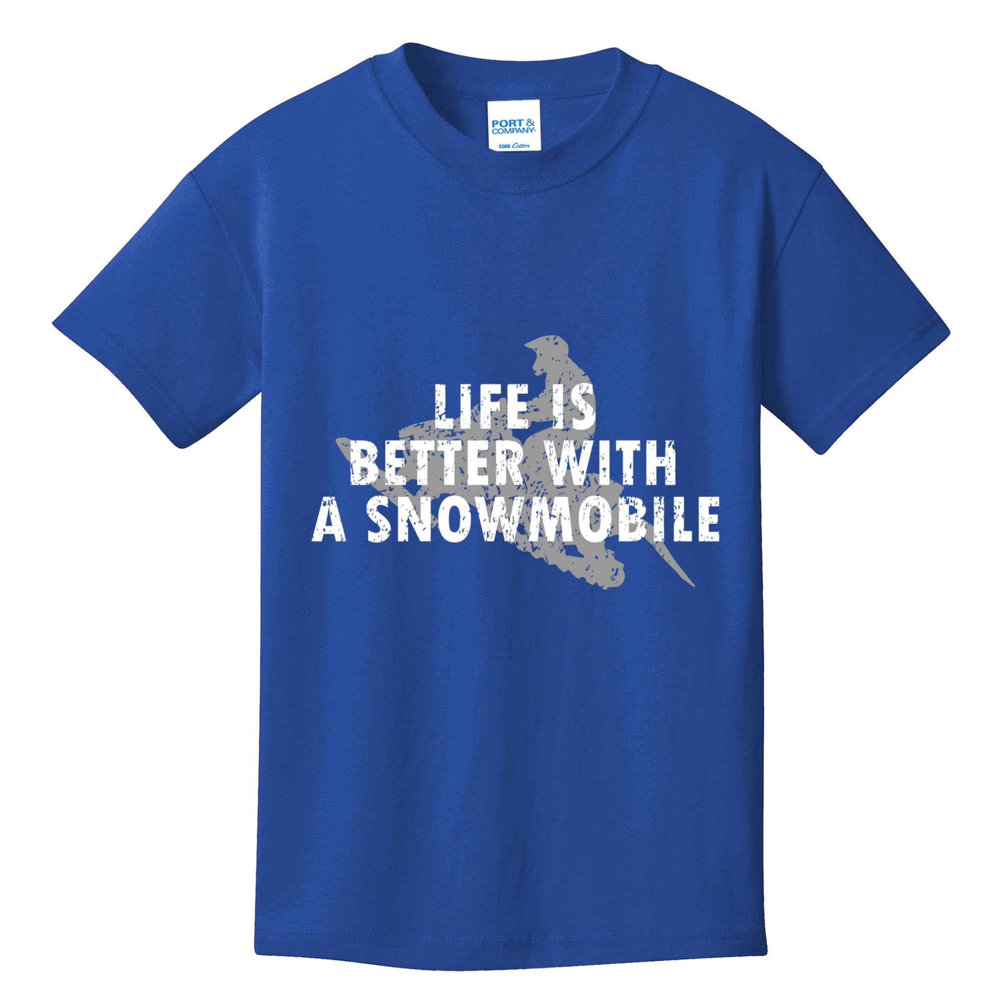 Life Is Better With A Snowmobile Lover Motor Sled Sledder Funny Gift Kids T-Shirt