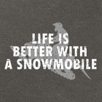Life Is Better With A Snowmobile Lover Motor Sled Sledder Funny Gift Cotton Canvas Backpack