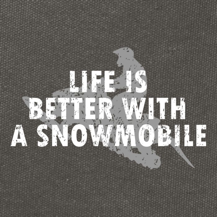 Life Is Better With A Snowmobile Lover Motor Sled Sledder Funny Gift Cotton Canvas Backpack
