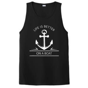 Life Is Better On A Boat Anchor Sailing Quote Captain Crew PosiCharge Competitor Tank