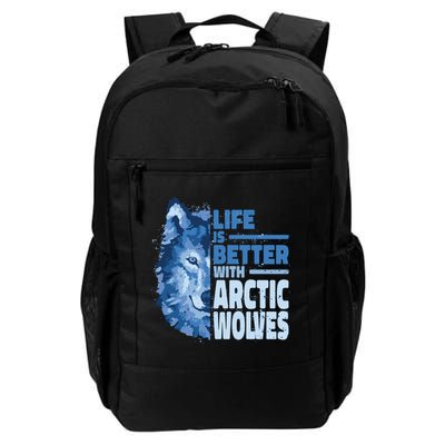 Life Is Better With Arctic Wolves Retro Arctic Wolf Gift Backpack