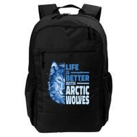 Life Is Better With Arctic Wolves Retro Arctic Wolf Gift Backpack