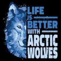 Life Is Better With Arctic Wolves Retro Arctic Wolf Gift Backpack