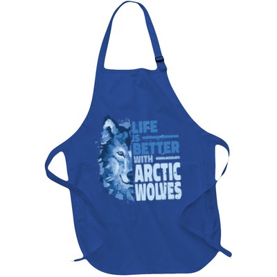Life Is Better With Arctic Wolves Retro Arctic Wolf Gift Apron