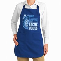 Life Is Better With Arctic Wolves Retro Arctic Wolf Gift Apron