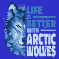 Life Is Better With Arctic Wolves Retro Arctic Wolf Gift Apron