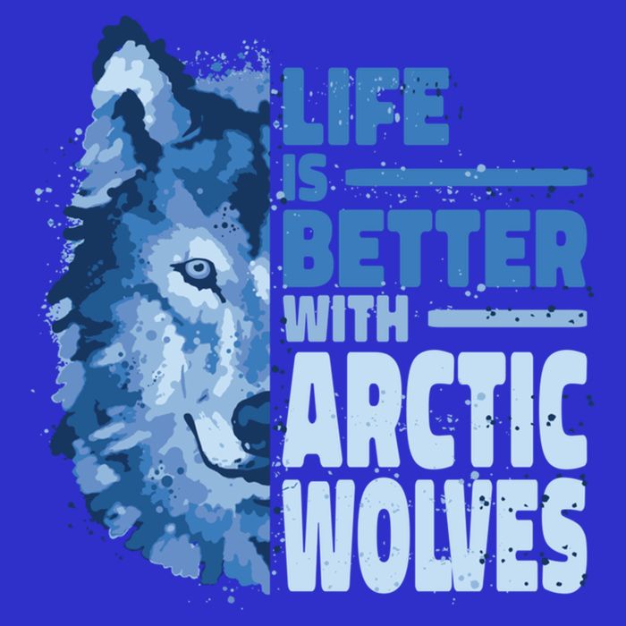 Life Is Better With Arctic Wolves Retro Arctic Wolf Gift Apron
