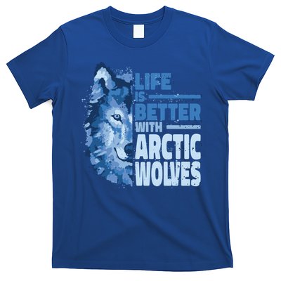 Life Is Better With Arctic Wolves Retro Arctic Wolf Gift T-Shirt