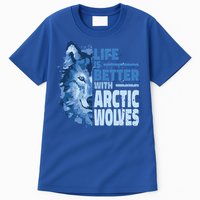 Life Is Better With Arctic Wolves Retro Arctic Wolf Gift Tall T-Shirt