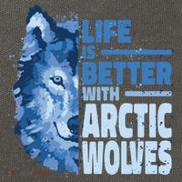Life Is Better With Arctic Wolves Retro Arctic Wolf Gift Cotton Canvas Backpack