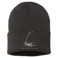 Life Is Better On A Boat Sailboat Sketch Cool Sailing Gifts Sustainable Knit Beanie