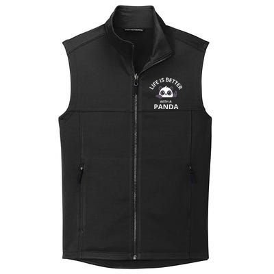 Life Is Better With A Panda Funny Cute Panda Collective Smooth Fleece Vest