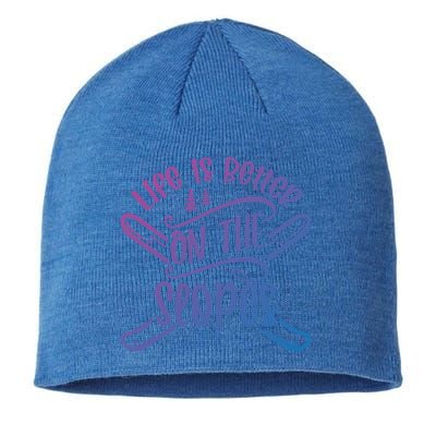 Life Is Better On The Slopes Skier Ski Skiing Skiers Meaningful Gift Sustainable Beanie