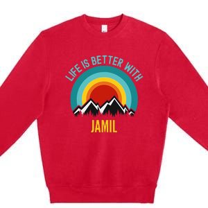 Life Is Better With Jamil Dating Jamil Premium Crewneck Sweatshirt