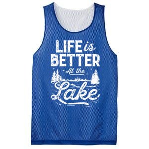 Life Is Better At Lake Gift Fishing Boating Sailing Funny Gift Mesh Reversible Basketball Jersey Tank