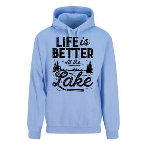 Life Is Better At Lake Gift Fishing Boating Sailing Funny Gift Unisex Surf Hoodie