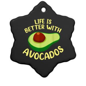 Life Is Better With Avocados Ceramic Star Ornament