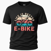Life Is Better With An Ebike Electric Bike Battery Cooling Performance Crew T-Shirt