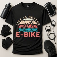 Life Is Better With An Ebike Electric Bike Battery Cooling Performance Crew T-Shirt