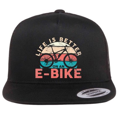 Life Is Better With An Ebike Electric Bike Battery Flatbill Hat