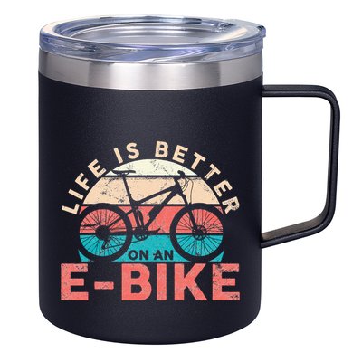 Life Is Better With An Ebike Electric Bike Battery 12oz Stainless Steel Coffee Mug