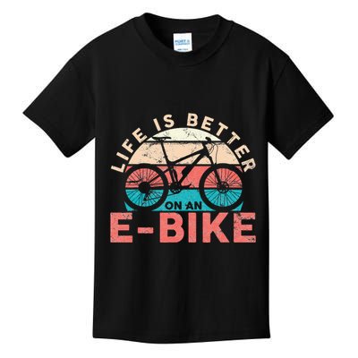 Life Is Better With An Ebike Electric Bike Battery Kids T-Shirt