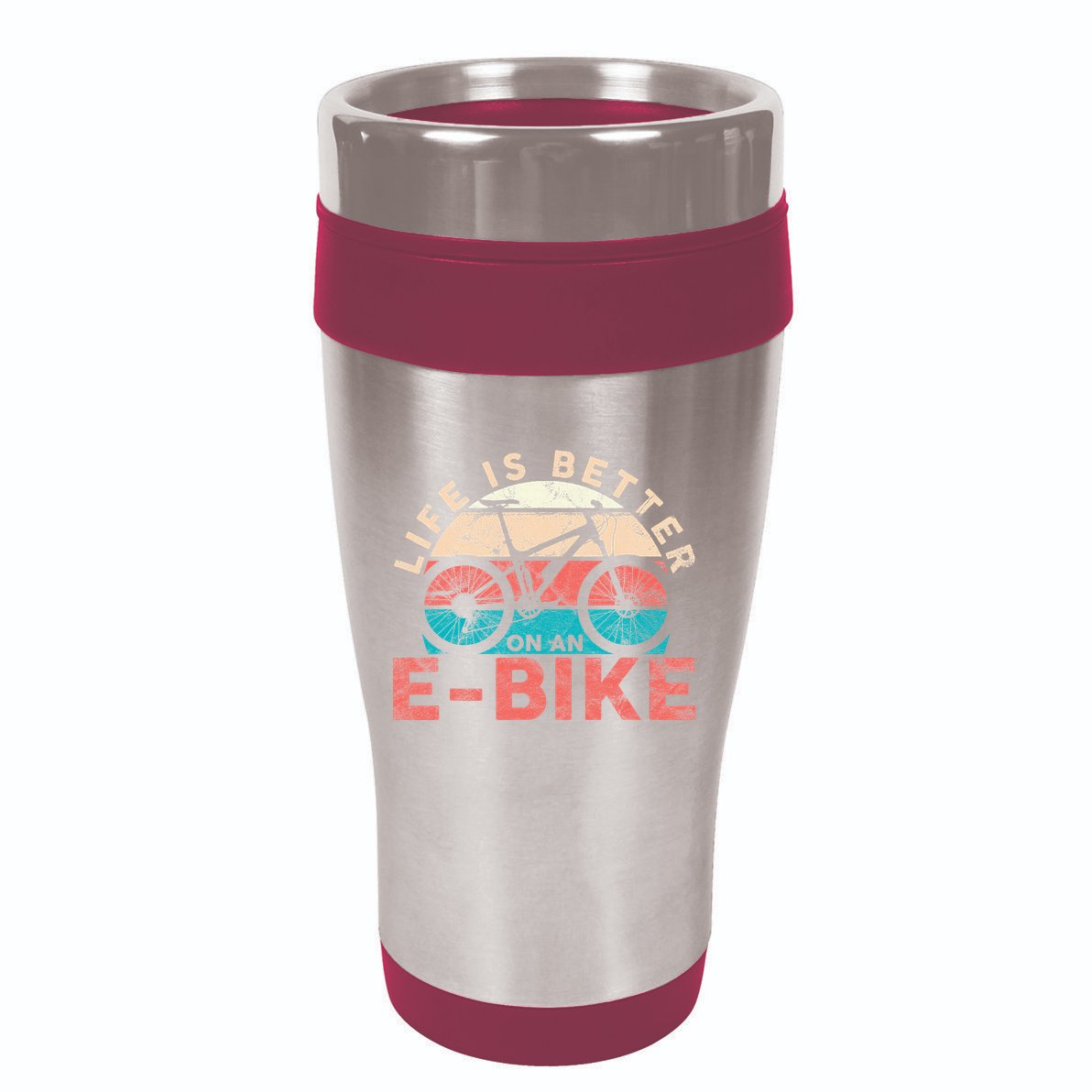 Life Is Better With An Ebike Electric Bike Battery 16oz Travel Tumbler