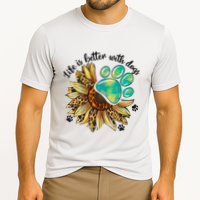 Life Is Better With Dogs’ Sublimation Featuring Dog Paws & Western Sunflowers Cooling Performance Crew T-Shirt