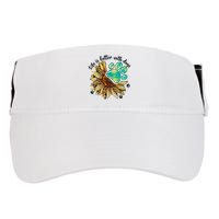 Life Is Better With Dogs’ Sublimation Featuring Dog Paws & Western Sunflowers Adult Drive Performance Visor