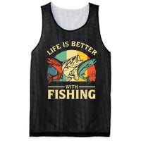 Life Is Better With Fishing Father Day Lover Mesh Reversible Basketball Jersey Tank