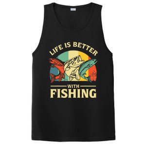 Life Is Better With Fishing Father Day Lover PosiCharge Competitor Tank