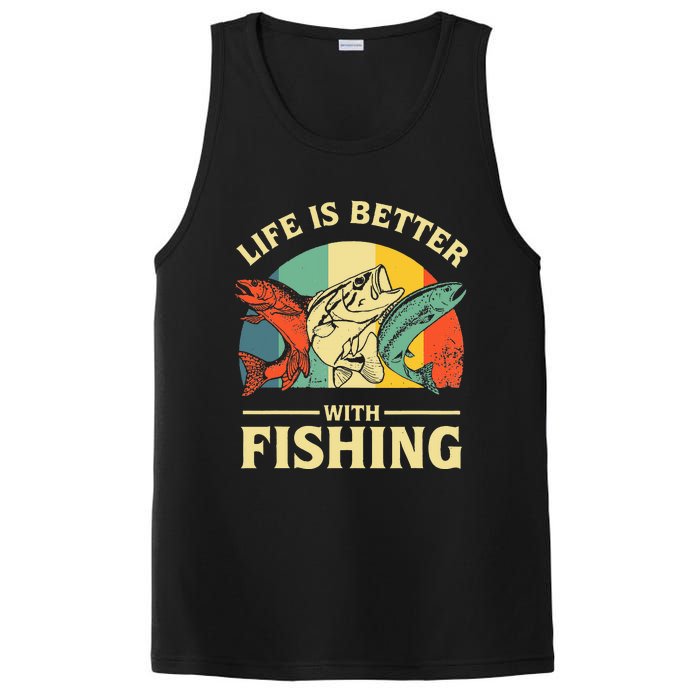 Life Is Better With Fishing Father Day Lover PosiCharge Competitor Tank