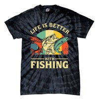 Life Is Better With Fishing Father Day Lover Tie-Dye T-Shirt