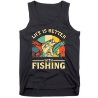 Life Is Better With Fishing Father Day Lover Tank Top